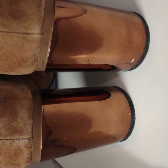 Aldo Crillan ankle boot in tan suede sock high ankle boots size 8.5 - Picture 7 of 11